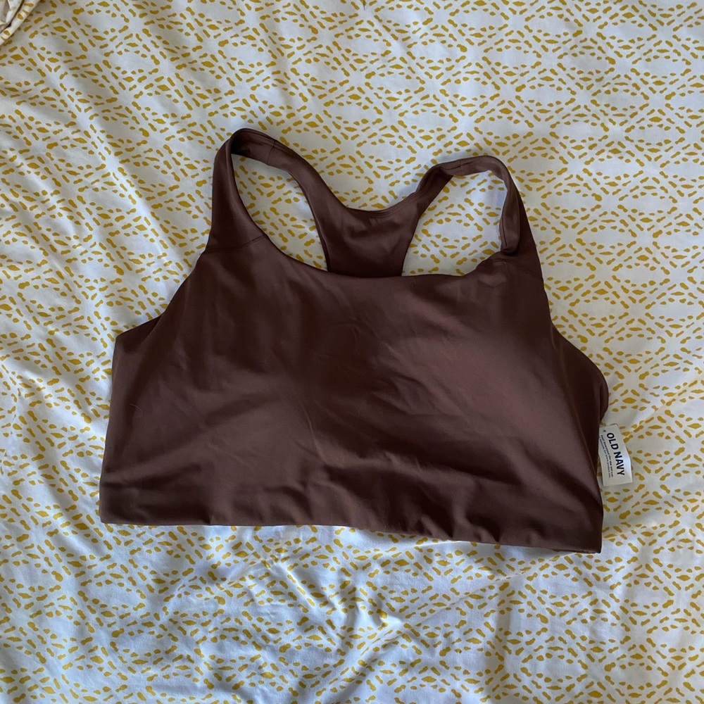 NWT: Old Navy: Size 3x: Espresso: Medium Support Powersoft Racerback Sports Bra